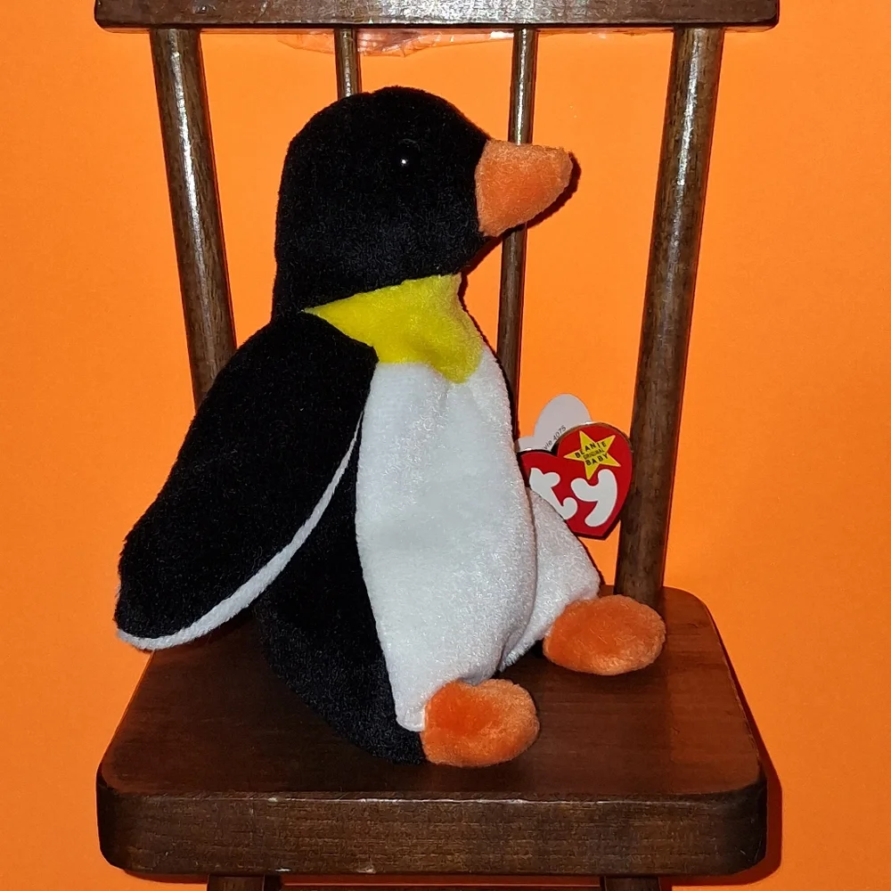 EXTREMELY RARE RETIRED 1995 TY BEANIE BABY WADDLE WITH PVC PELLETS/TAG ERRORS.